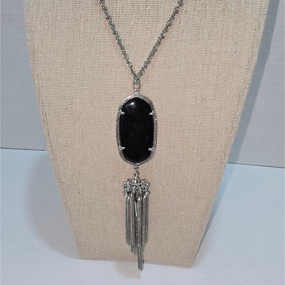 Kendra scott black and silver Rayne necklace - Picture 12 of 15
